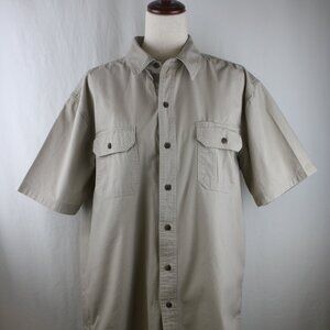 C.E. Schmidt Workwear Demin Tan Short Sleeve L 2 Front Button Pockets/Pencil